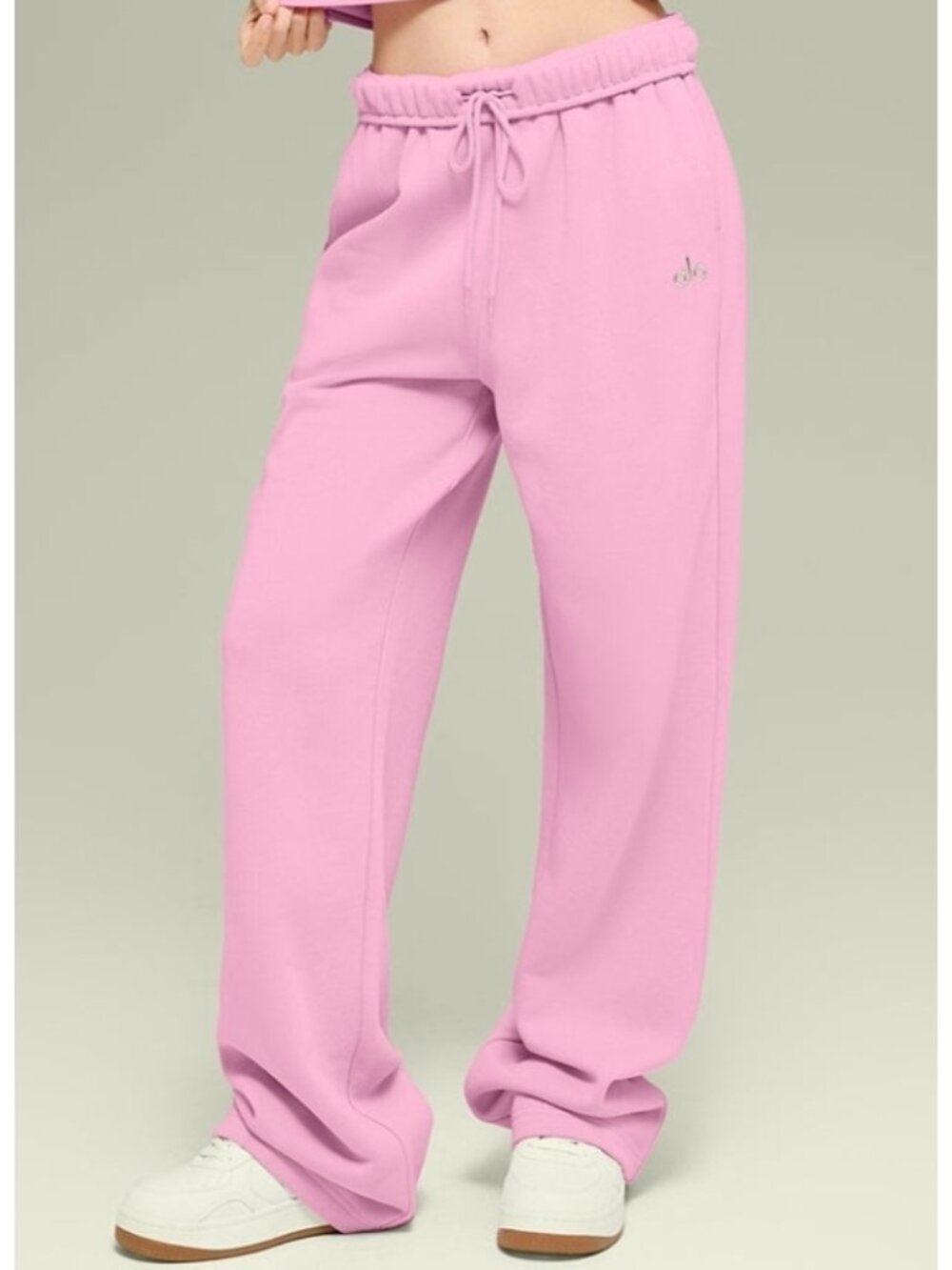 Alo Accolade Straight Leg Sweatpants Candy Heart Pink High-Rise Waist Joggers S